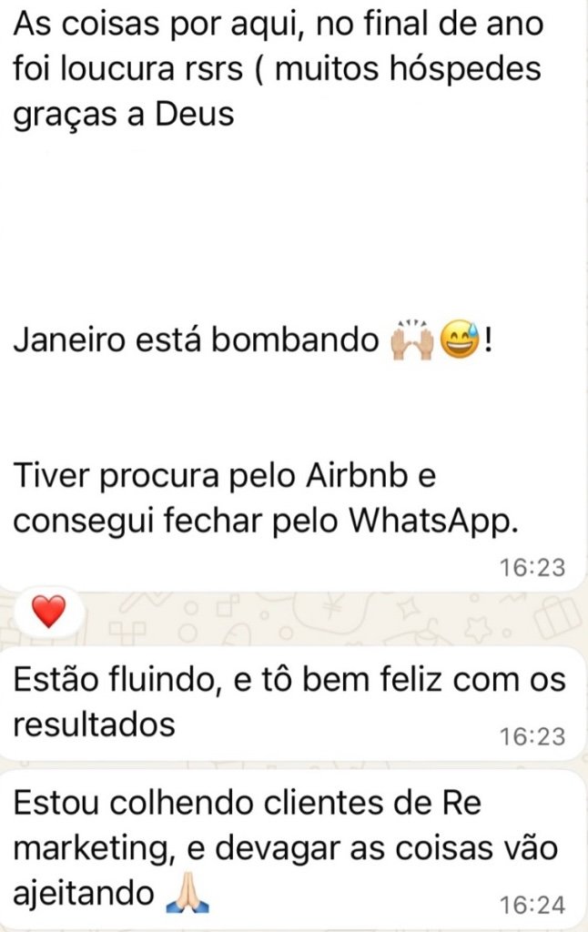 Depoimento de anfitrião sobre o Método R.eserva para hospedagem por temporada